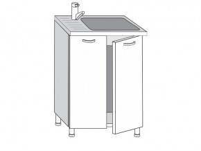 2.60.2мн Шкаф-стол на 600мм под накладную мойку с 2-мя дверцами в Берёзовском - beryozovskij.magazin-mebel74.ru | фото