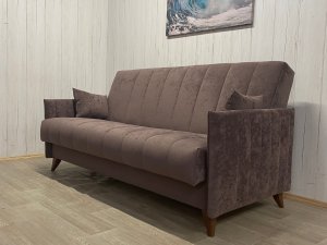 Диван Престиж-3 НПБ, велюр Sensey Dusty plum в Берёзовском - beryozovskij.magazin-mebel74.ru | фото