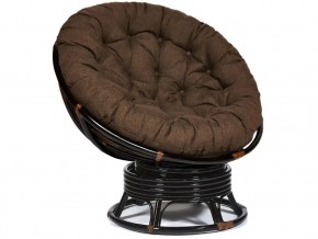 Кресло-качалка Papasan w 23/01 B с подушкой Antique brown, ткань Коричневый в Берёзовском - beryozovskij.magazin-mebel74.ru | фото