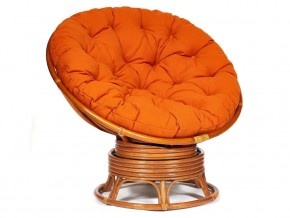 Кресло-качалка Papasan w 23/01 B с подушкой Cognac, ткань Оранжевый в Берёзовском - beryozovskij.magazin-mebel74.ru | фото