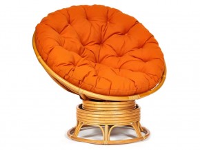 Кресло-качалка Papasan w 23/01 B с подушкой Honey, ткань Оранжевый в Берёзовском - beryozovskij.magazin-mebel74.ru | фото