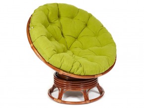 Кресло-качалка Papasan w 23/01 B с подушкой Pecan, флок Олива в Берёзовском - beryozovskij.magazin-mebel74.ru | фото