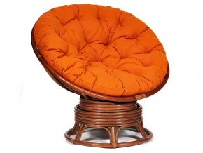 Кресло-качалка Papasan w 23/01 B с подушкой Pecan, ткань Оранжевый в Берёзовском - beryozovskij.magazin-mebel74.ru | фото