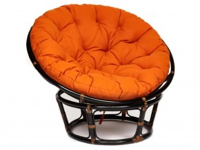 Кресло Papasan 23/01 W с подушкой Antique brown, ткань Оранжевый в Берёзовском - beryozovskij.magazin-mebel74.ru | фото