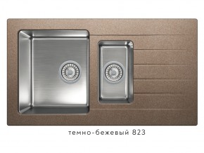 Мойка комбинированная Tolero twist TTS-890 Темно-бежевый 823 в Берёзовском - beryozovskij.magazin-mebel74.ru | фото